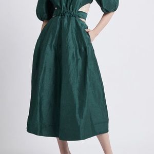 Aje Mimosa cutout dress US 6 AU 10 emerald green